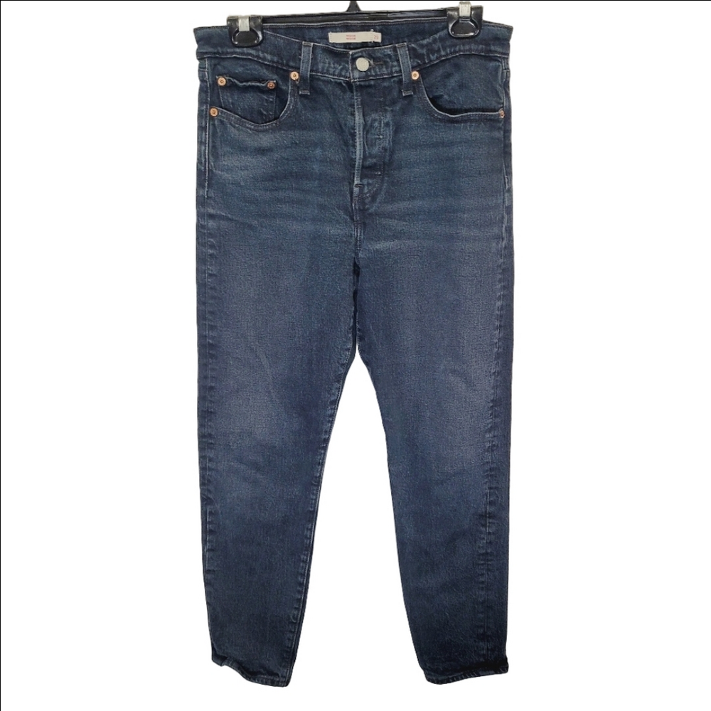 Levis Wedgie Straight Leg High Rise Black Jeans